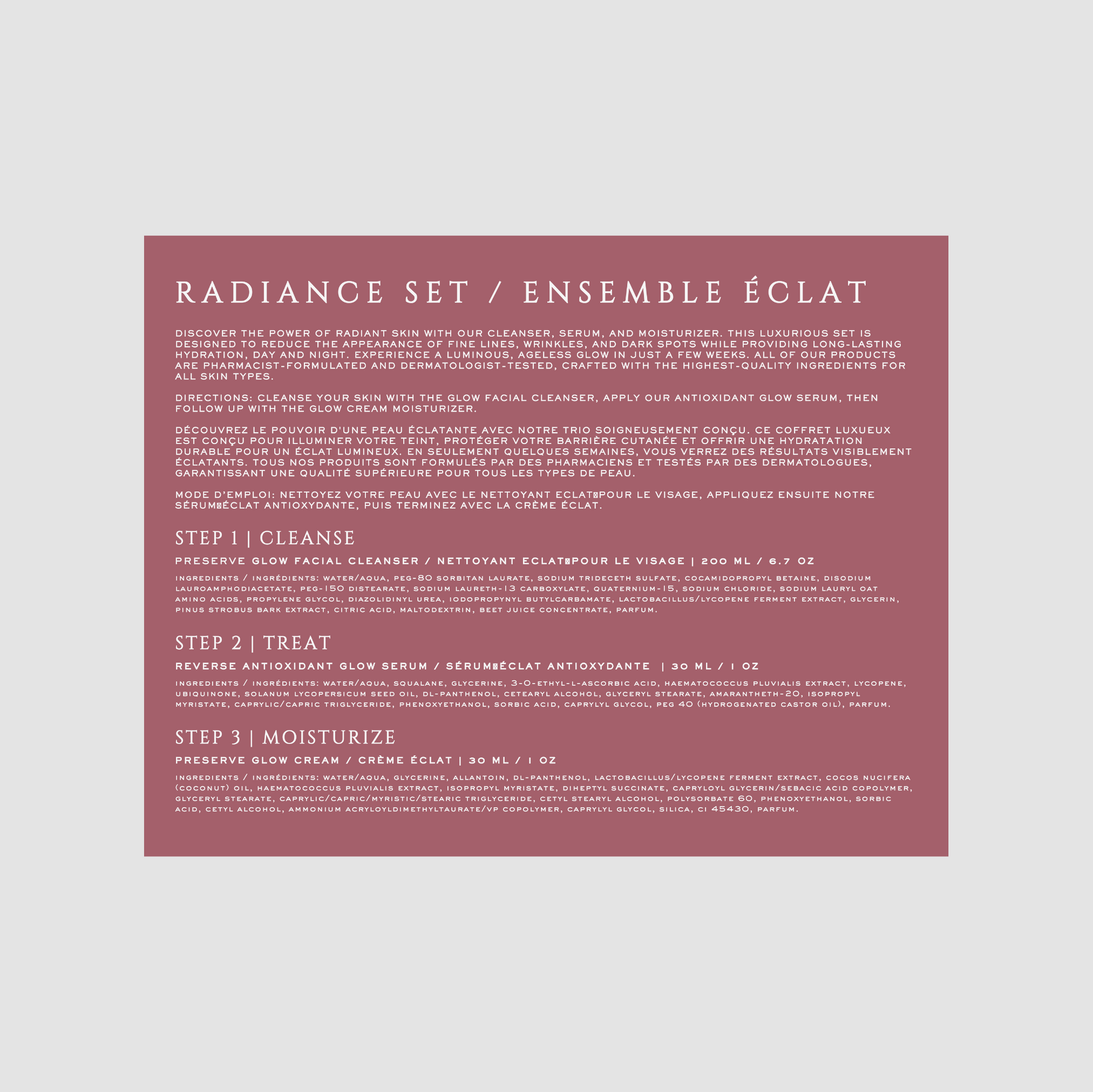 Radiance Set | Bundle for Adults - Heirloom Beauty